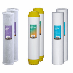 Whole House - Filter set - 20" x 4.5" Heavy Metals 2 Year (2SED, 2KDF, 2ACB)
