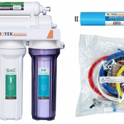 100 GPD - Under Sink 5-Stage RO drinking Filtration System NSF certified (no pump) with leak stop valve